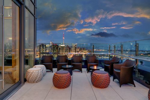 Views of Downtown Toronto from Valerie - the rooftop bar