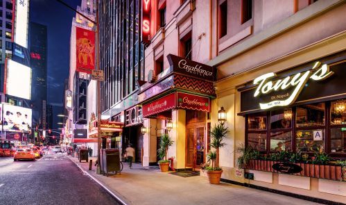 The Casablanca Hotel is located in the heart of Midtown Manhattan on 43rd St, just off Broadway!