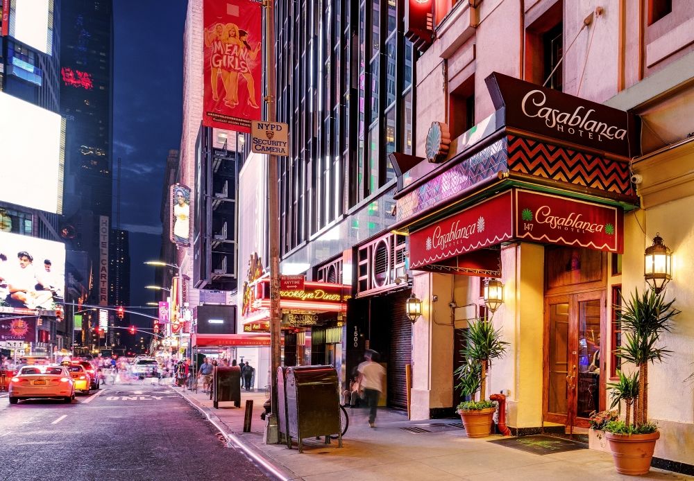 The Casablanca Hotel is an intimate European-style family-owned boutique hotel in New York City's most popular location, Times Square