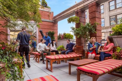 Our Rooftop Garden is available for guest year round to relax and enjoy the fresh air. In the summer months, it opens as a rooftop bar!