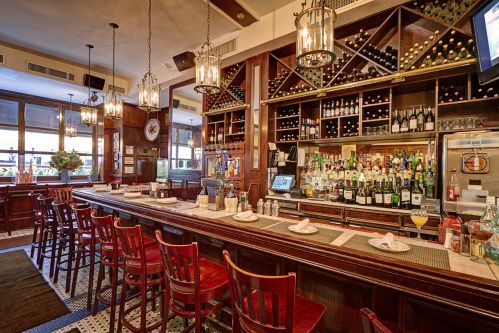Without having to step outside, guests can enjoy sitting at the bar in Tony's di Napoli!